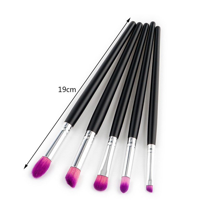 Fashion Pink+purple Color Matching Decorated Eyes Brush(5pcs),Beauty tools