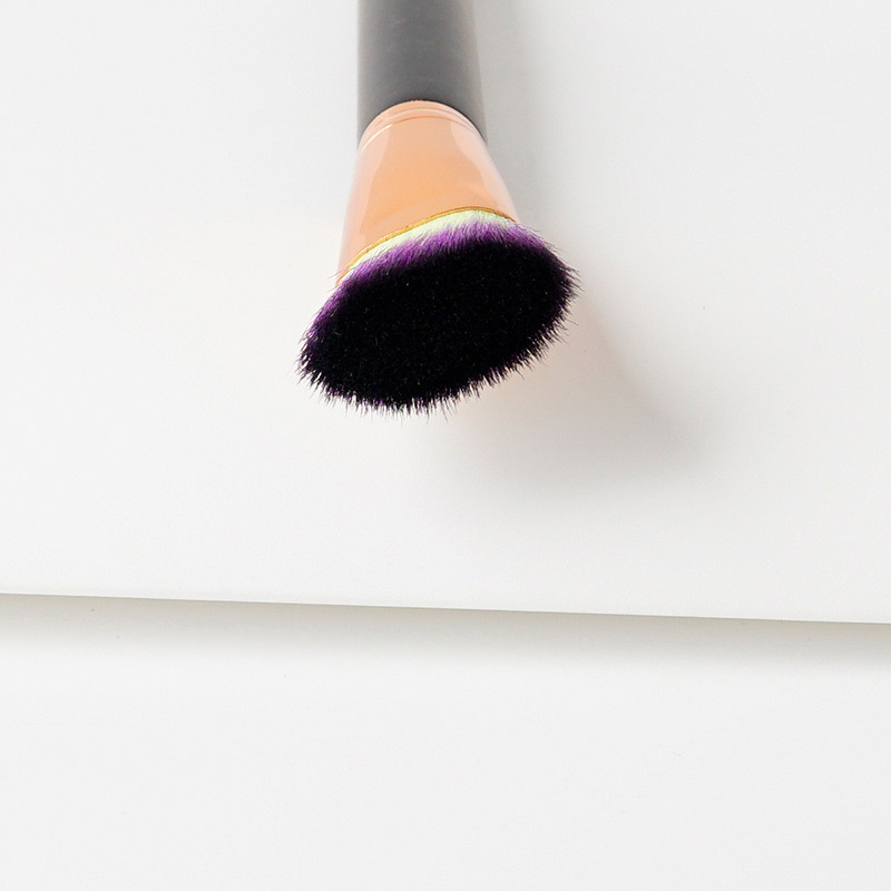 Fashion Black+purple Flat Shape Decorated Makeup Brush(1pc),Beauty tools