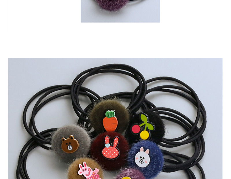 Fashion Purple+yellow Duck Shape Decorated Pom Hair Band,Kids Accessories