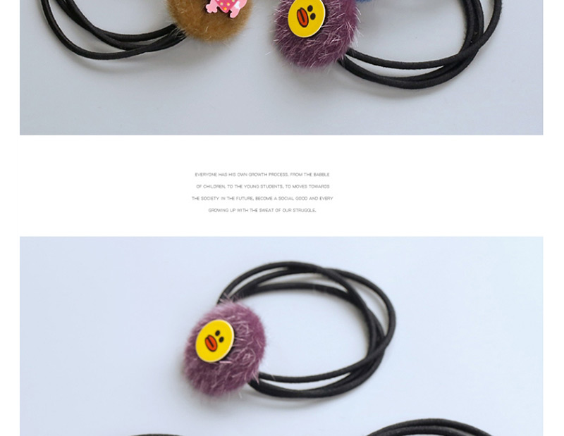 Fashion Purple+yellow Duck Shape Decorated Pom Hair Band,Kids Accessories