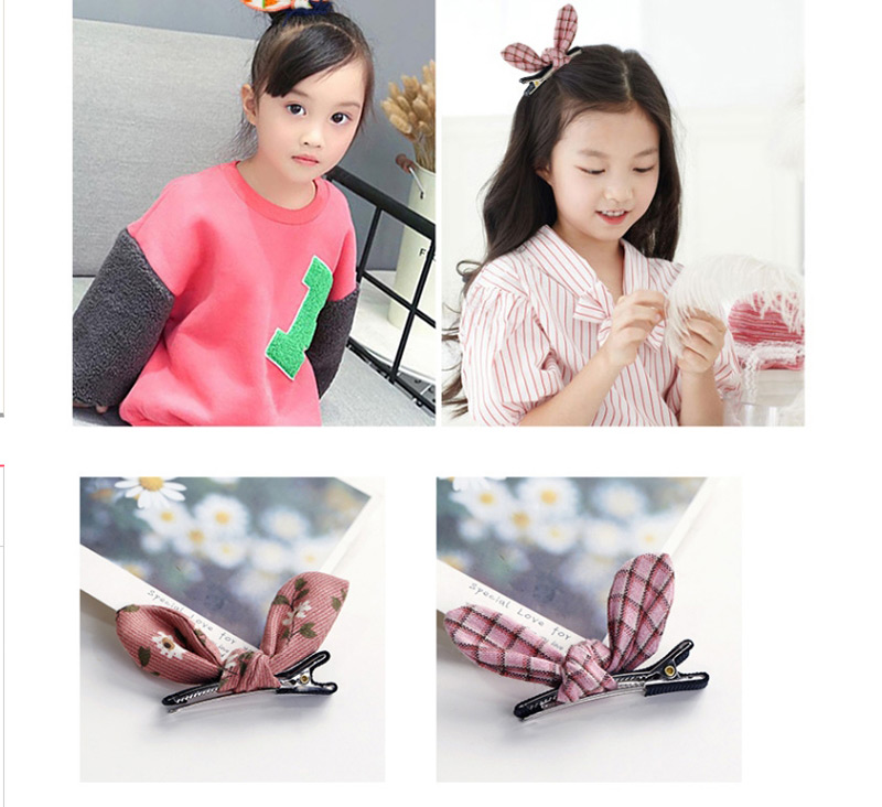Fashion Claret Red Rabbit Ears Shape Decorated Hair Band,Kids Accessories