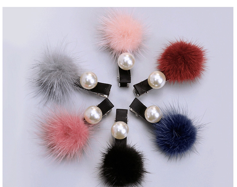 Lovely Khaki Pearl&fuzzy Ball Decorated Hair Band,Kids Accessories