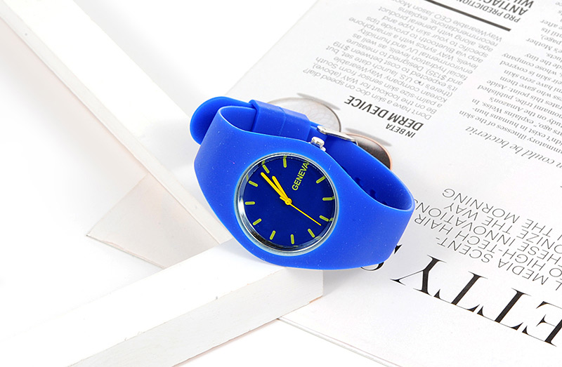 Fashion Sapphire Blue Pure Color Decorated Watch,Ladies Watches
