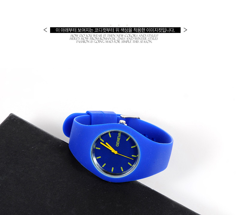 Fashion Sapphire Blue Pure Color Decorated Watch,Ladies Watches