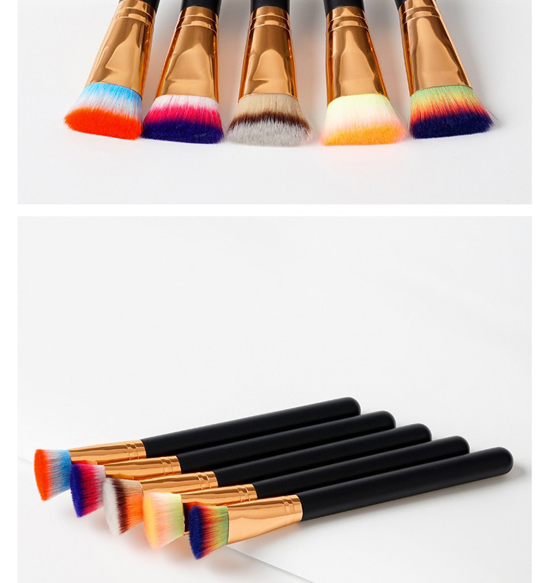 Fashion Blue+yellow Color Matching Decorated Makeup Brush,Beauty tools
