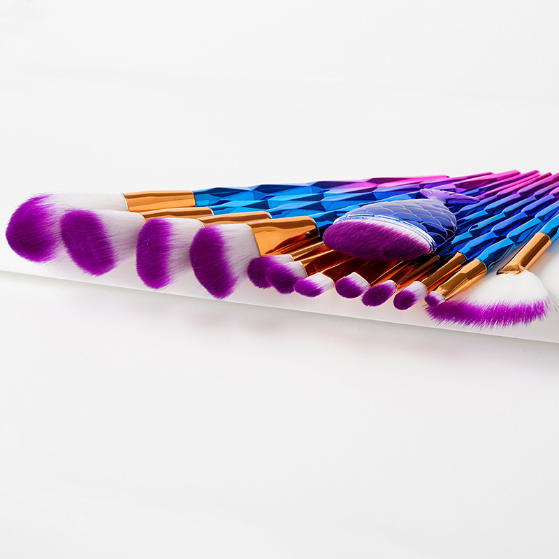 Fashion Multi-color Fish Shape Decorated Makeup Brush (8 Pcs),Beauty tools