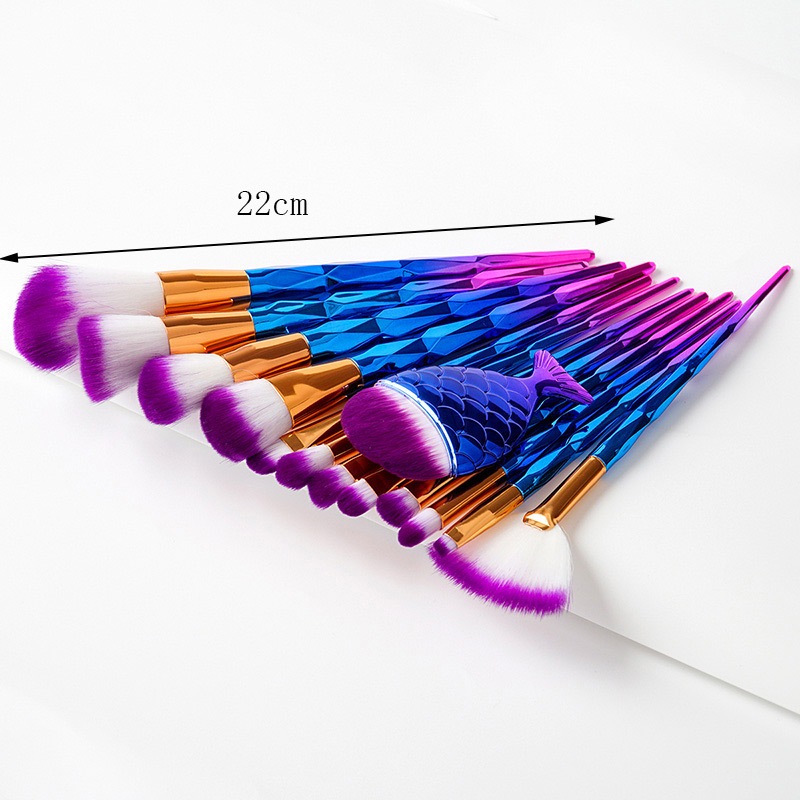 Fashion Multi-color Fish Shape Decorated Makeup Brush (8 Pcs),Beauty tools