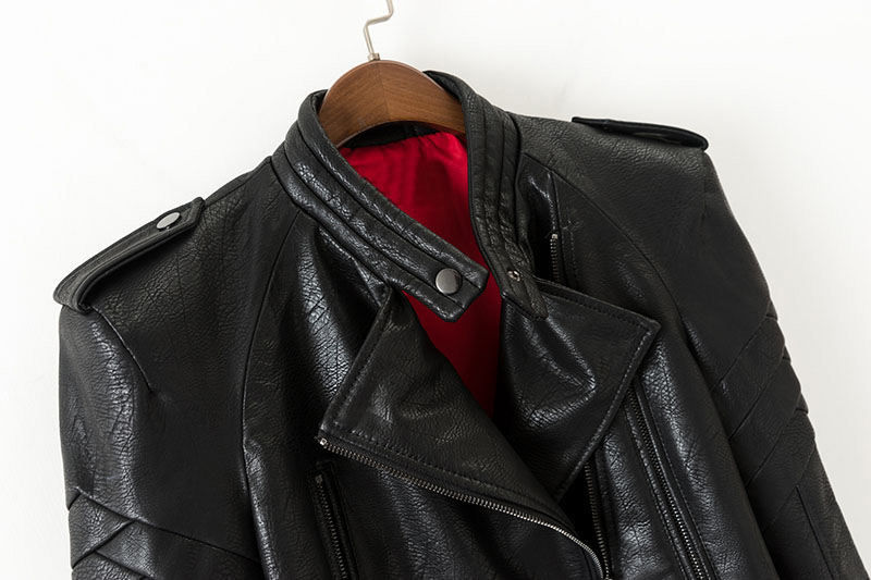 Fashion Black Pure Color Decorated Jacket,Coat-Jacket