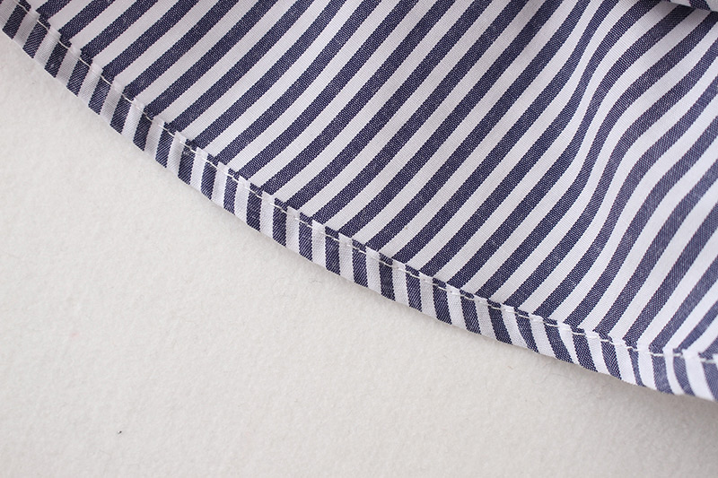 Fashion Blue Stripe Pattern Decorated Shirt,Sunscreen Shirts