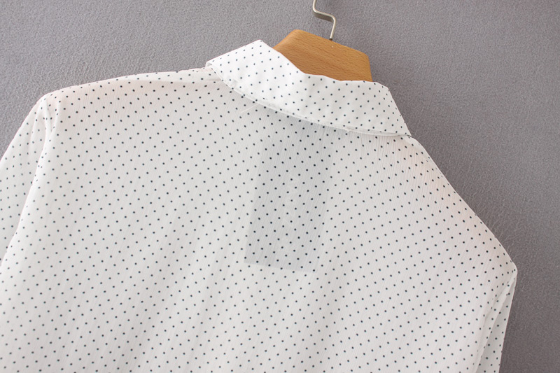 Fashion White Spot Pattern Decorated Smock,Sunscreen Shirts