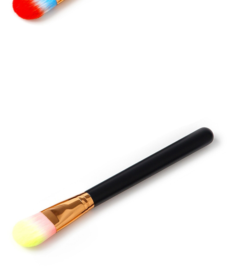 Fashion Yellow+black+purple Color Matching Decorated Makeup Brush,Beauty tools