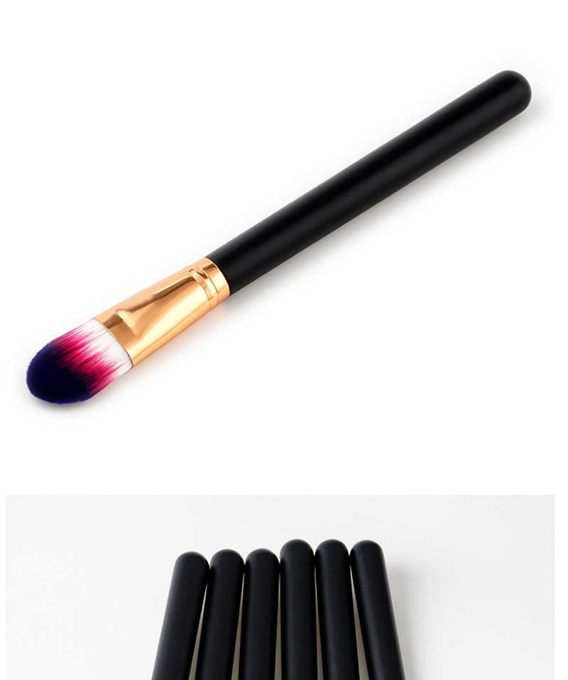 Fashion Yellow+black+purple Color Matching Decorated Makeup Brush,Beauty tools