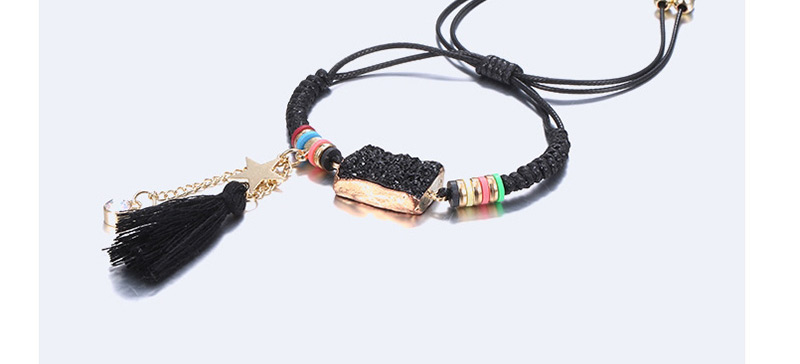 Fashion Black Tassel&star Pendant Decorated Bracelet,Fashion Bracelets