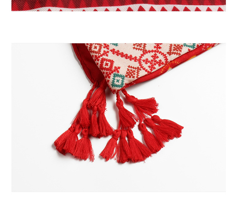 Vintage Red Tassel Decorated Dual-use Scarf,Cover-Ups