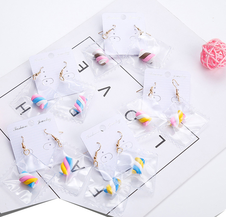 Personality Light Pink Candy Shape Pendant Decorated Earrings,Drop Earrings