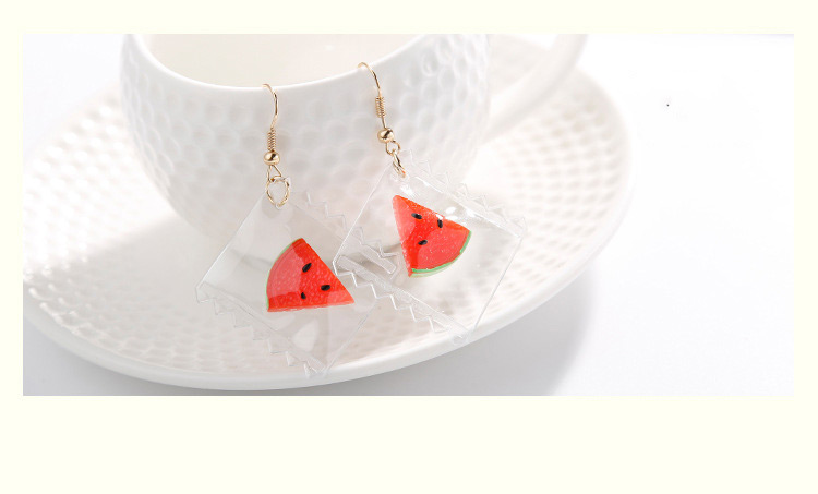 Personality Red Candy Shape Pendant Decorated Earrings,Drop Earrings
