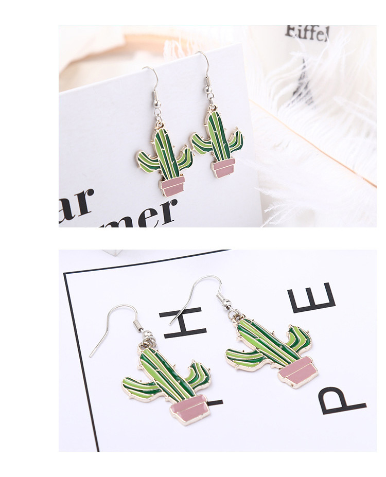 Lovely Yellow Cactus Shape Decorated Simple Earrings,Drop Earrings