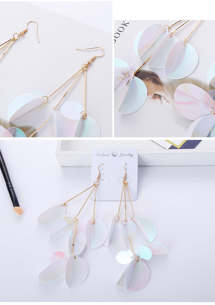 Fashion Multi-color Round Shape Decorated Long Earrings,Drop Earrings