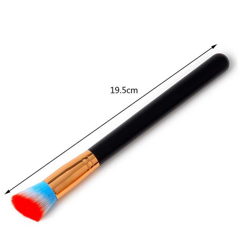 Fashion Red+blue Oblique Shape Decorated Makeup Brush(1pc),Beauty tools