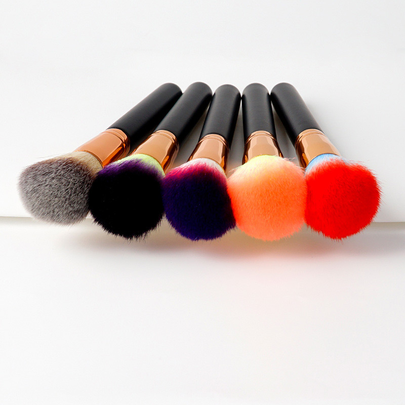 Fashion Yellow+orange Round Shape Decorated Makeup Brush(1pc),Beauty tools