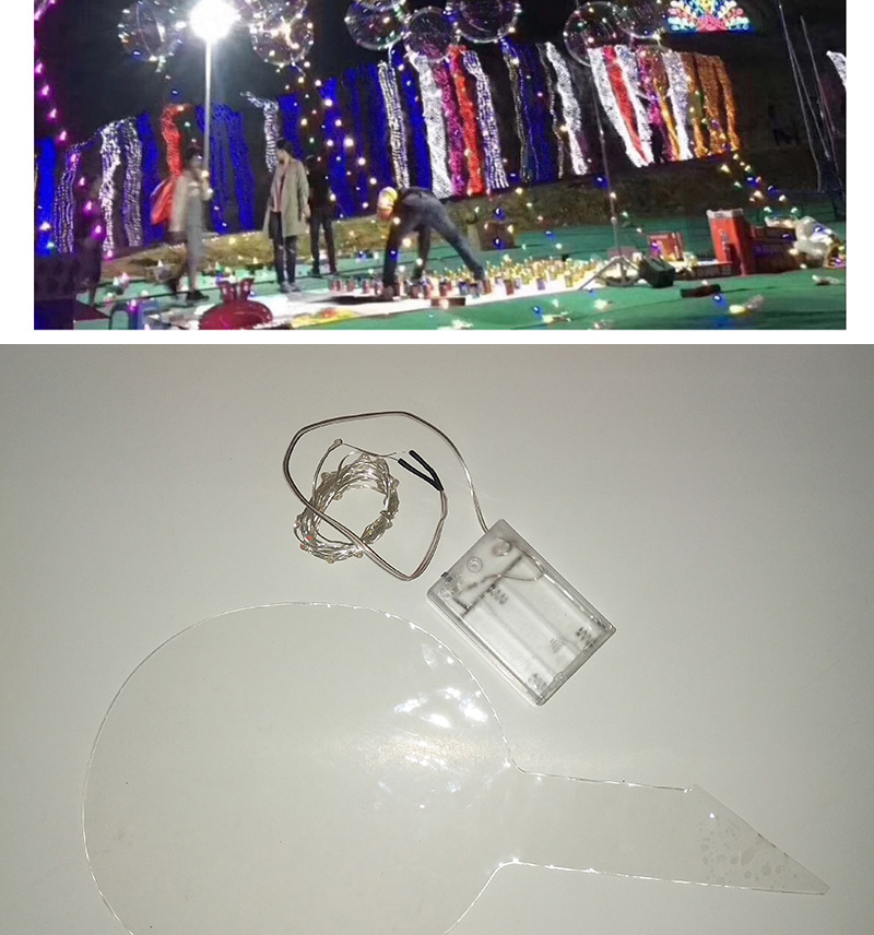 Trendy White Ball Shape Design Led Light Balloon(without Battery),Household goods