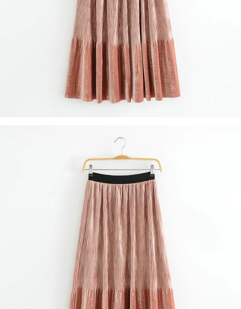 Trendy Pink Stripe Pattern Design Long Skirt,Skirts