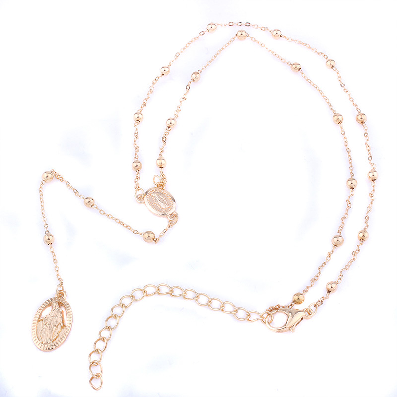 Fashion Gold Color Relief Pendant Decorated Long Necklace,Multi Strand Necklaces