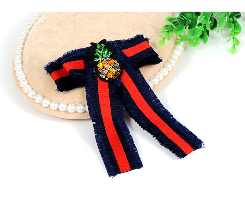 Fashion Red+orange Pineapple Decorated Bowknot Shape Brooch,Korean Brooches