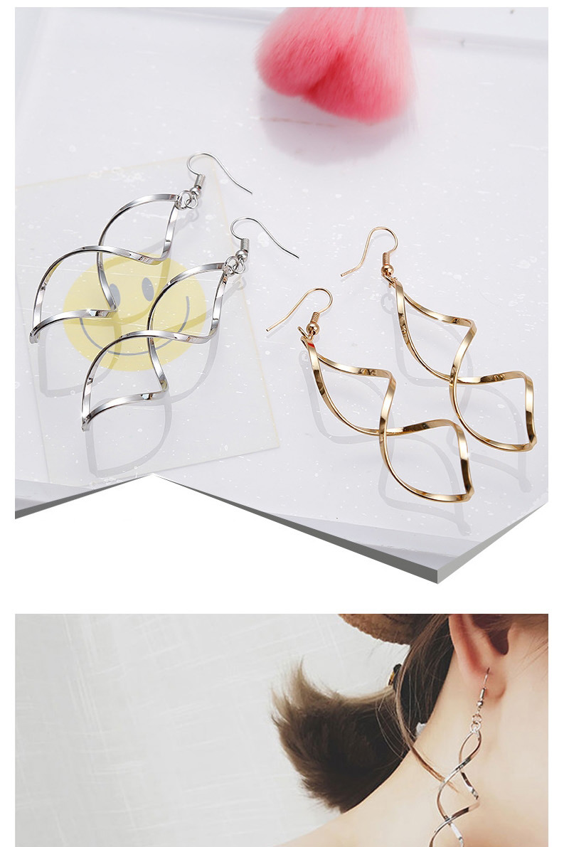 Fashion Silver Color Round Shape Decorated Earrings,Hoop Earrings