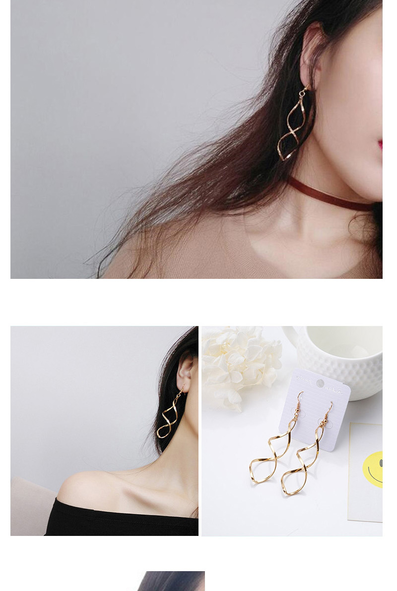 Fashion Gold Color Round Shape Decorated Earrings,Hoop Earrings