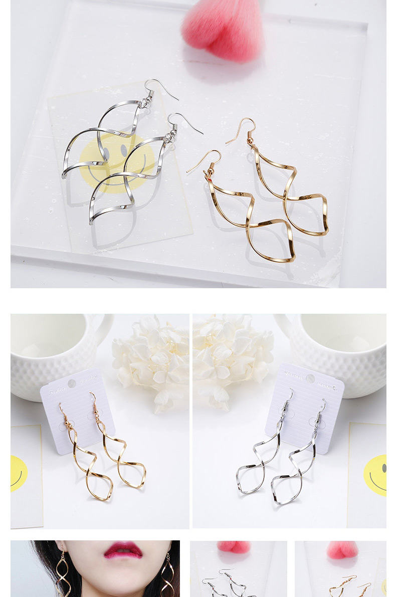 Fashion Silver Color Round Shape Decorated Earrings,Hoop Earrings