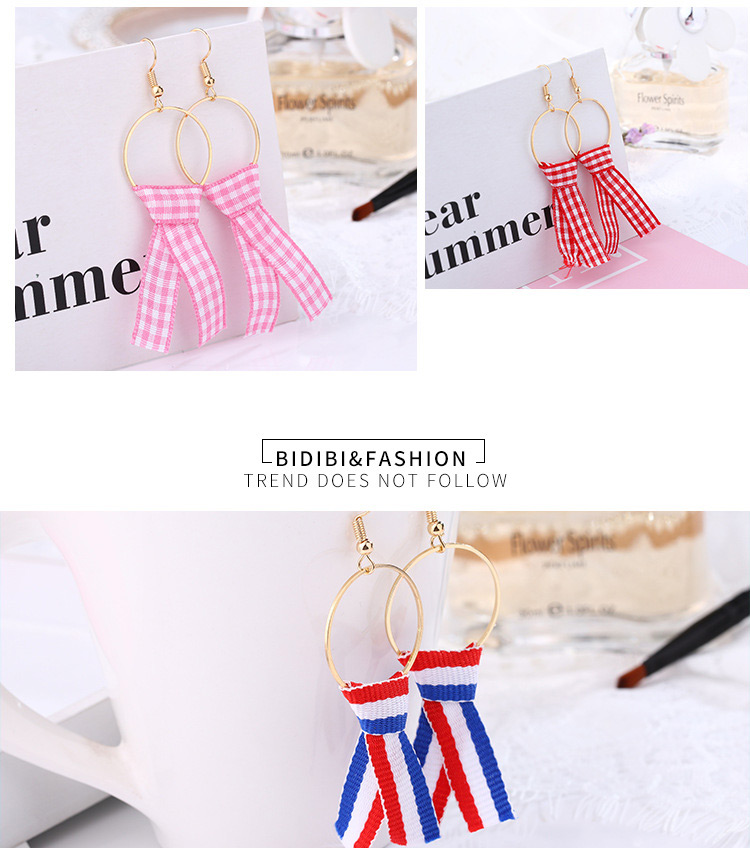 Fashion Red+blue Color-matching Decorated Earrings,Drop Earrings