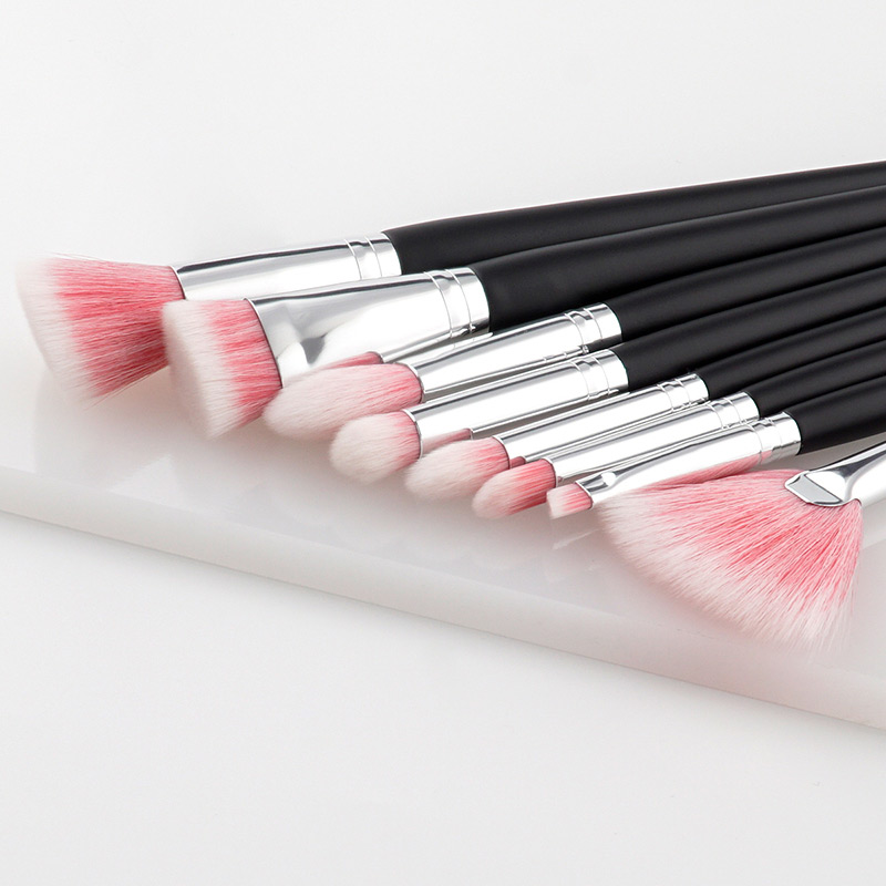 Fashion Pink+white Fan Shape Decorated Brushes (8pcs),Beauty tools