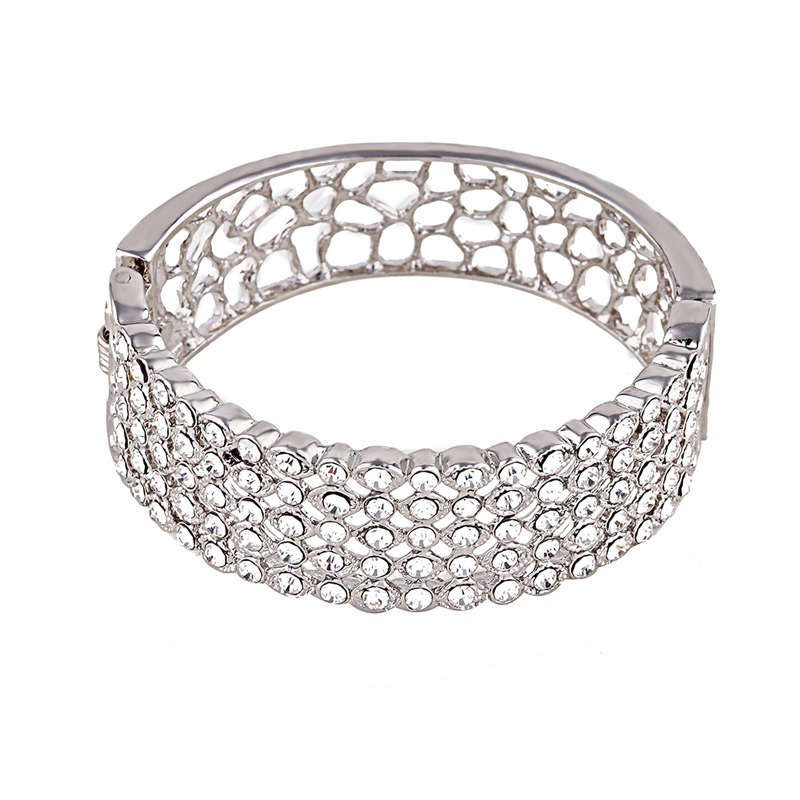 Elegant Silver Color Hollow Out Decorated Bracelet,Fashion Bangles