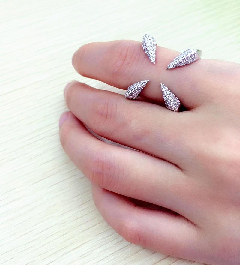 Fashion Silver Color Pure Color Decorated Opeing Ring,Fashion Rings