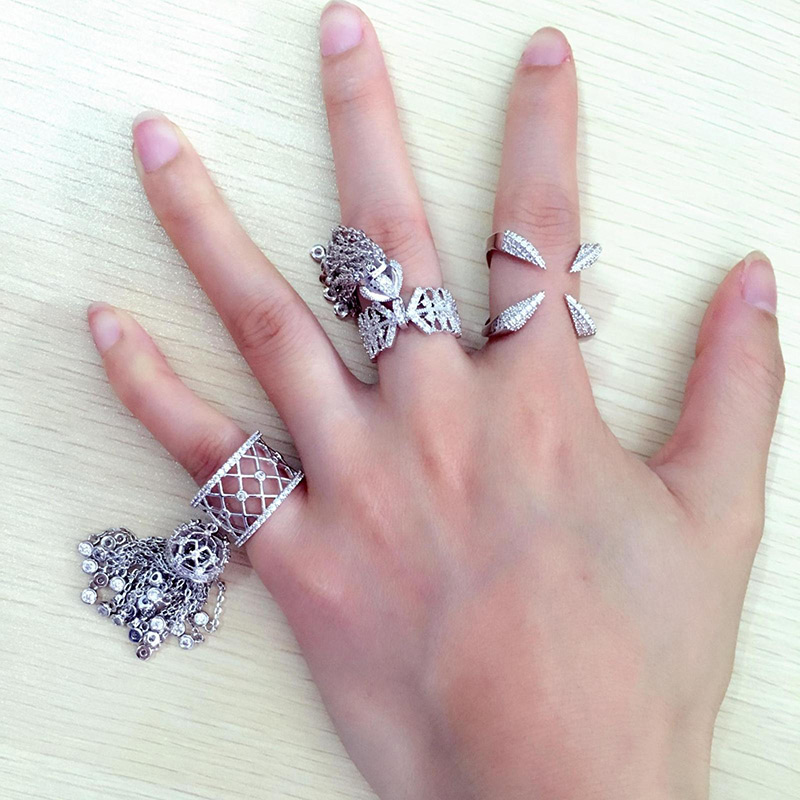Fashion Silver Color Pure Color Decorated Opeing Ring,Fashion Rings