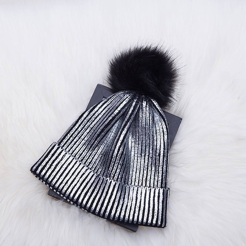 Fashion Silver Color Pure Color Decorated Cap,Knitting Wool Hats