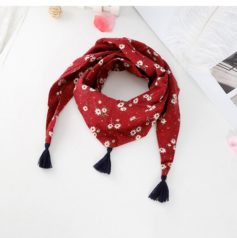 Fashion Red Tassel Decorated Scarf,Household goods