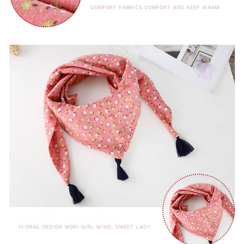 Fashion Pink Tassel Decorated Scarf,Household goods