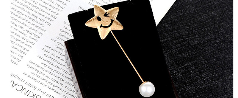 Lovely Gold Color Star Shape Decorated Brooch,Korean Brooches
