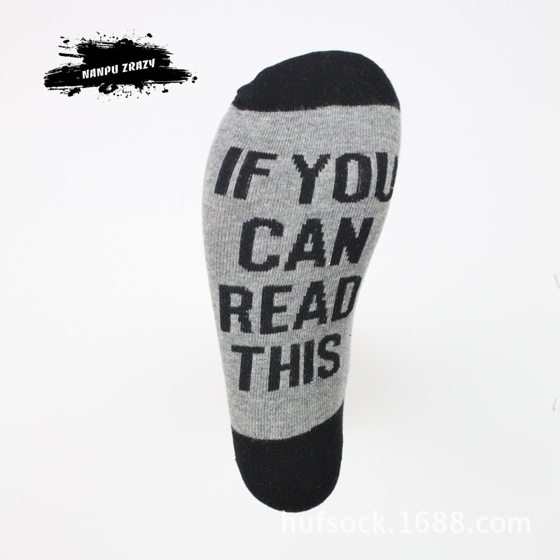 Fashion White+black Letter Shape Decorated Sock,Fashion Socks