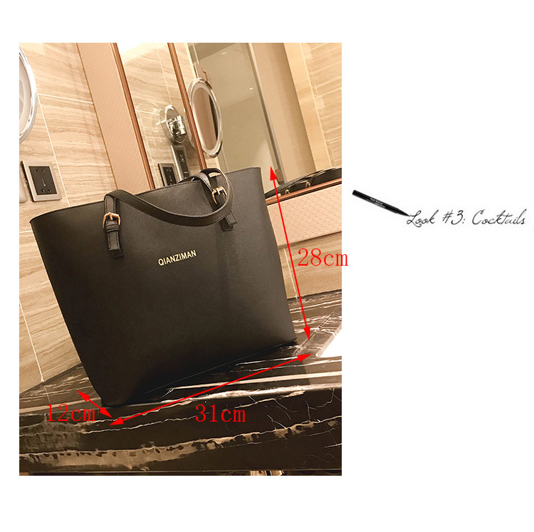 Fashion Black Lettar Pattern Decorated Shoulder Bag,Messenger bags