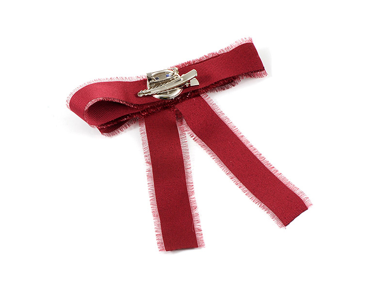 Elegant Claret-red Oval Shape Decorated Short Brooch,Korean Brooches