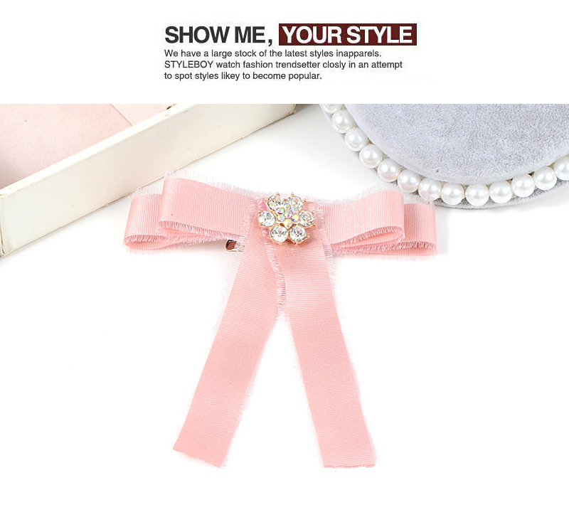 Elegant Pink Flower Shape Decorated Short Brooch,Korean Brooches