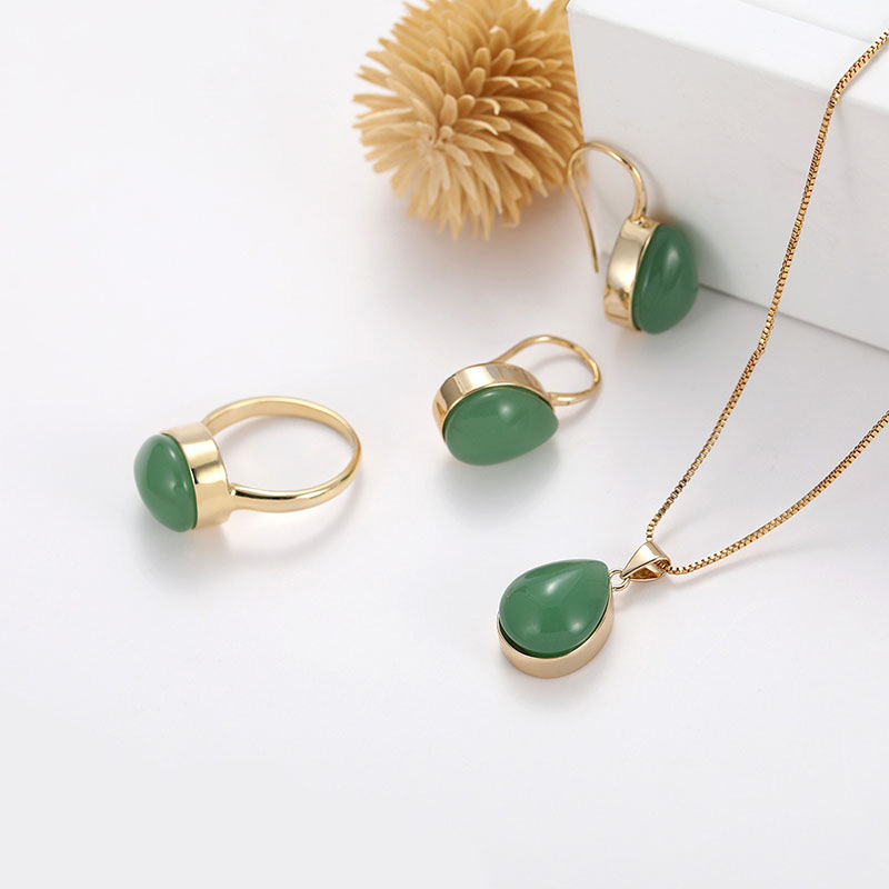 Fashion Gold Color Water Drop Shape Design Jewelry Sets,Jewelry Sets