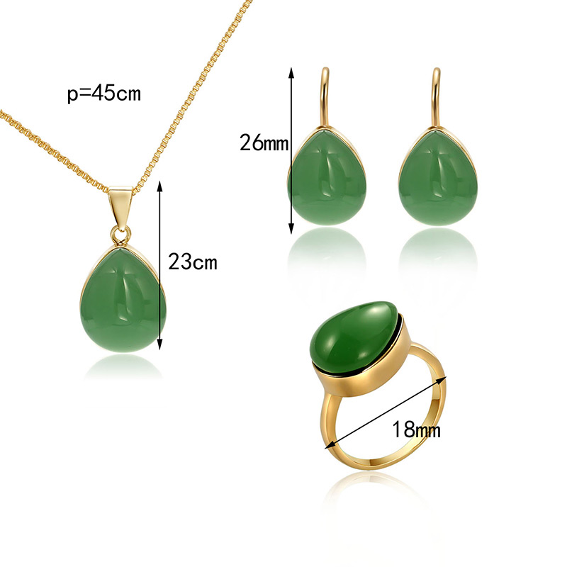 Fashion Gold Color Water Drop Shape Design Jewelry Sets,Jewelry Sets