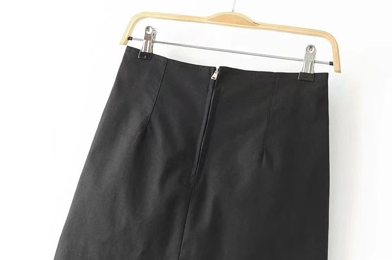 Fashion Black Bandage Design Pure Color Simple Skirt,Skirts