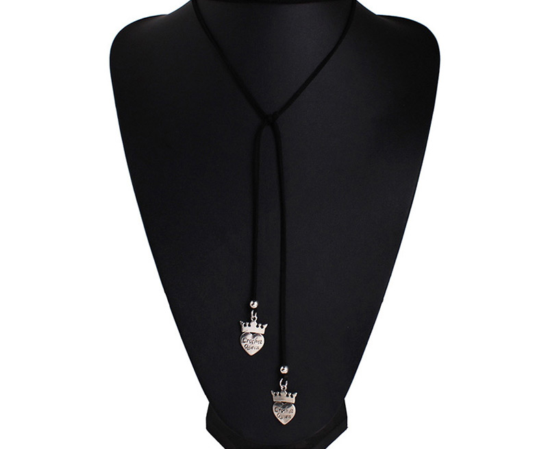 Fashion Black Heart Shape Decorated Choker,Multi Strand Necklaces