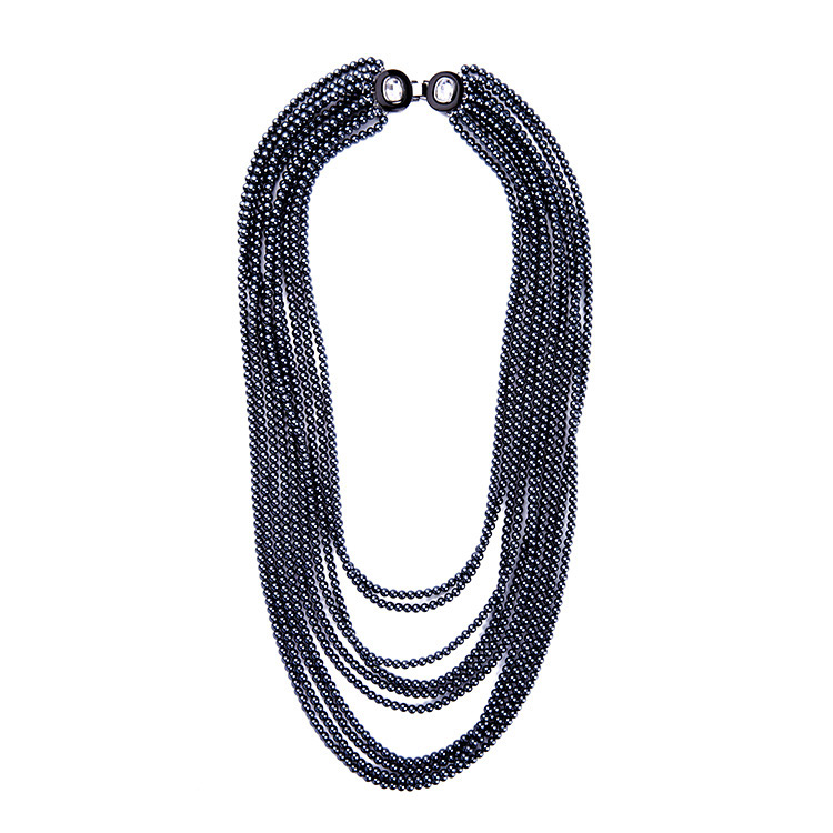 Fashion Gun Black Pure Color Decorated Necklace,Multi Strand Necklaces