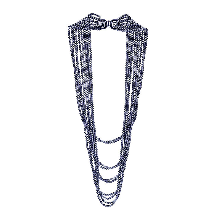 Fashion Gun Black Pure Color Decorated Necklace,Multi Strand Necklaces